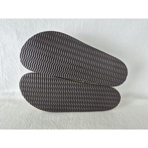 FREE PEOPLE Sidelines Footbed Grey Leather Birk CrissCross Slide Sandals 37 7 - Picture 7 of 8